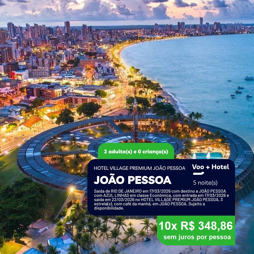Joao Pessoa - 2 adultos - 5 noites - 17-03 a 22-03-26 - Hotel Village Premium Joao Pessoa