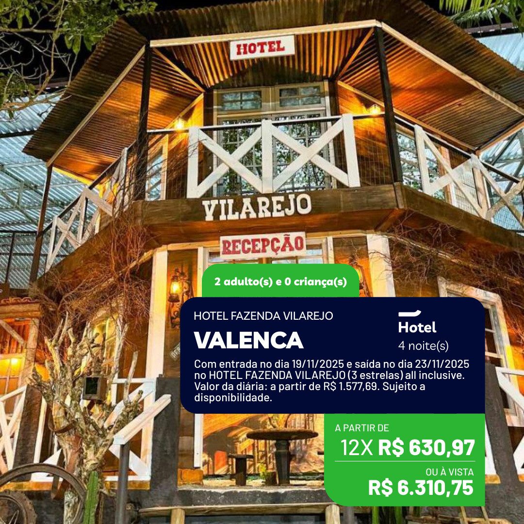 Conservatória - RJ - 2 adultos - 4 noites - Feriado Consciência Negra - 19-11 a 23-11-25 - Hotel Fazenda Vilarejo - Tudo incluído