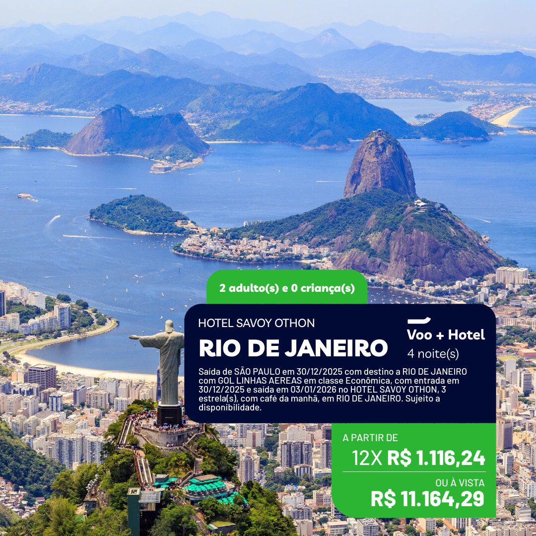 Copacabana - RJ - 2 adultos - 4 noites - Reveillon 2025-2026 - 30-12-25 a 03-01-26 - Hotel Savoy Othon