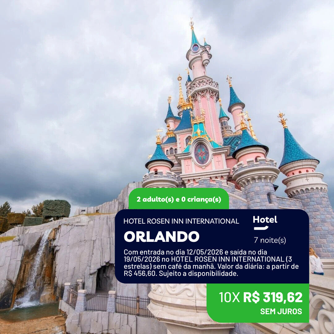 Orlando - 2 adultos - 7 noites - 12-05 a 19-05-26 - Rosen Inn International