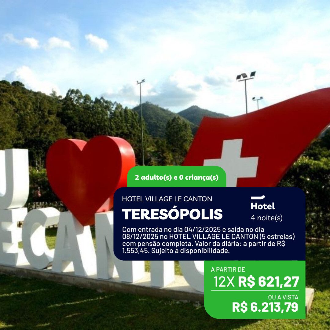 Teresopolis - RJ - 2 adultos - 4 noites - Dezembro