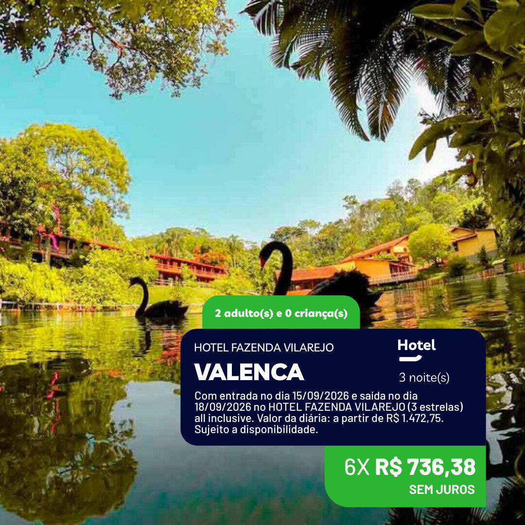 Valenca - RJ - 2 adultos - 3 noites - 15-09 a 18-09-26 - Hotel Fazenda Vilarejo All Inclusive